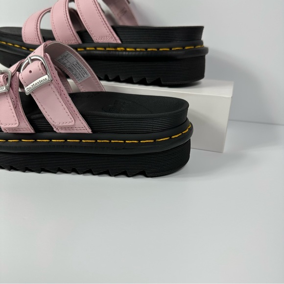 DOC BLAIRE LEATHER SLIDES SANDALS WOMENS SIZE 7 HORSESHOE BUCKLES 3 STRAP NEW - Picture 9 of 10